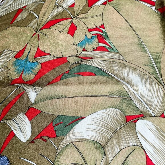 Vintage Salvatore Ferragamo Silk Scarf – Jungle Cubs & Tropical Foliage - Picture 7 of 15